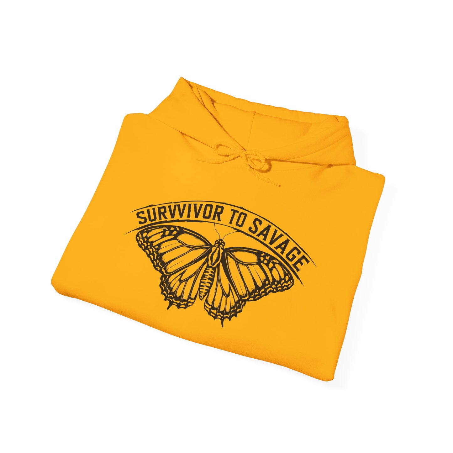 Survivor to Savage Hoodie, Inspirational Sweatshirt, Motivational Apparel, Unisex Gift, Cozy Layer for Every Occasion
