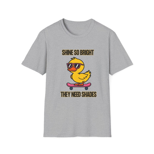 Cool Duck Graphic T-Shirt – Fun Summer Vibes, Perfect for Kids & Teens, Gift for Birthdays, Casual Wear, Skateboarders