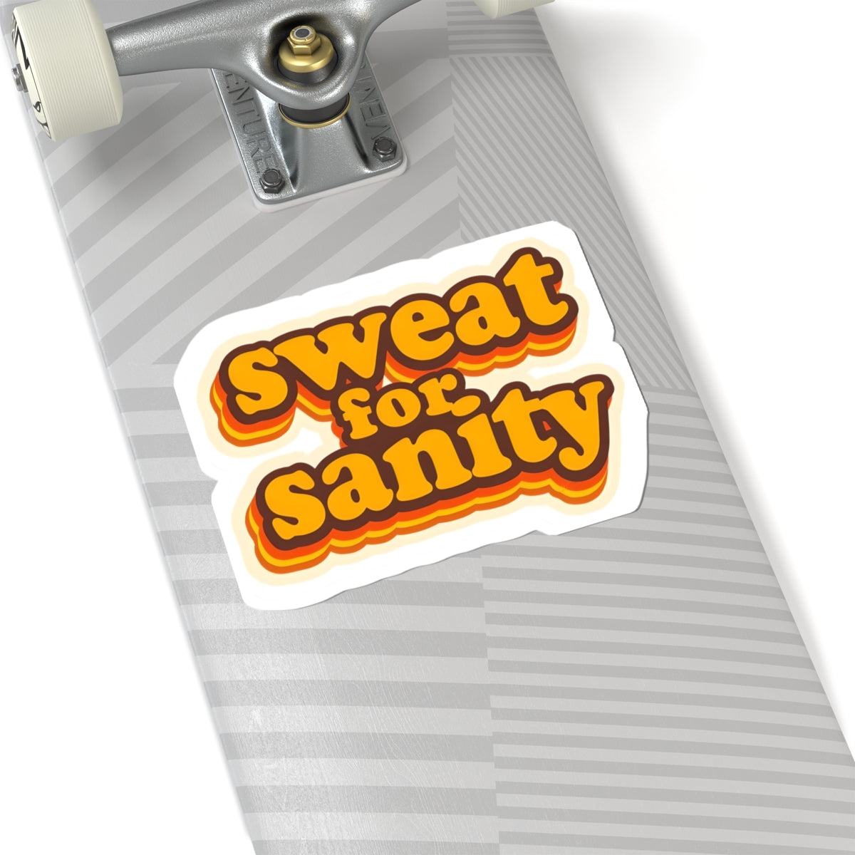 Retro Inspired 'Sweat for Sanity' Kiss-Cut Stickers - Fun Laptop Decals, Cute Gifts for Friends, Journal Stickers, Vintage Vibe