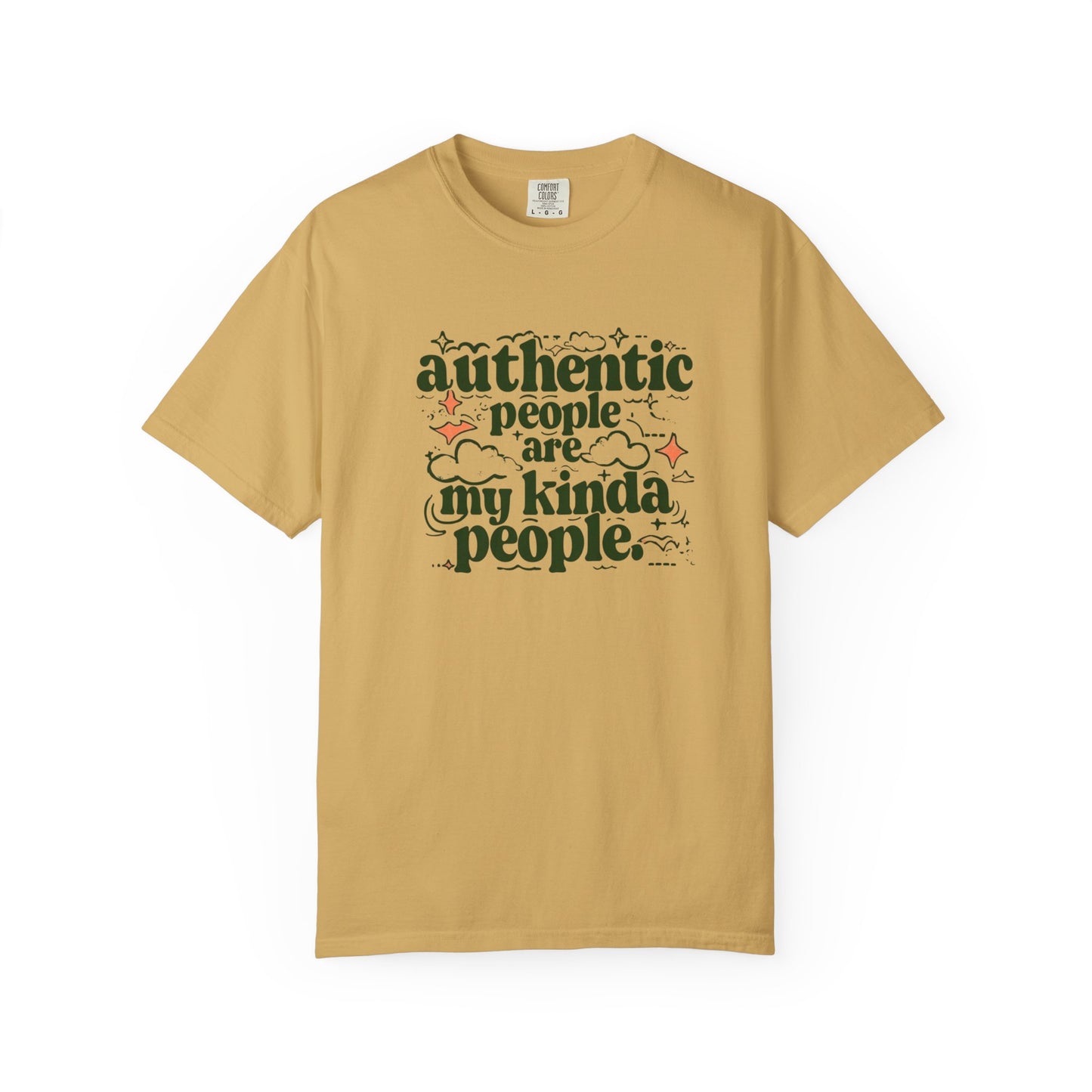 Authentic People T-shirt, Unisex Garment-Dyed Tee