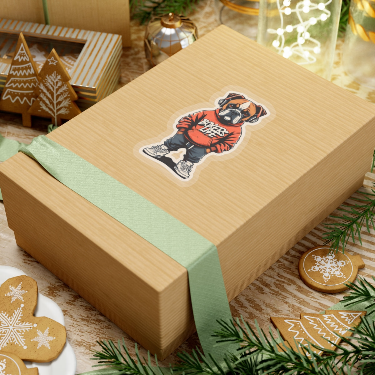 Cool Boxer Dog Kiss-Cut Stickers | Perfect for Dog Lovers, Laptop Decor, Gifts, Pet Accessories, and Wall Decor