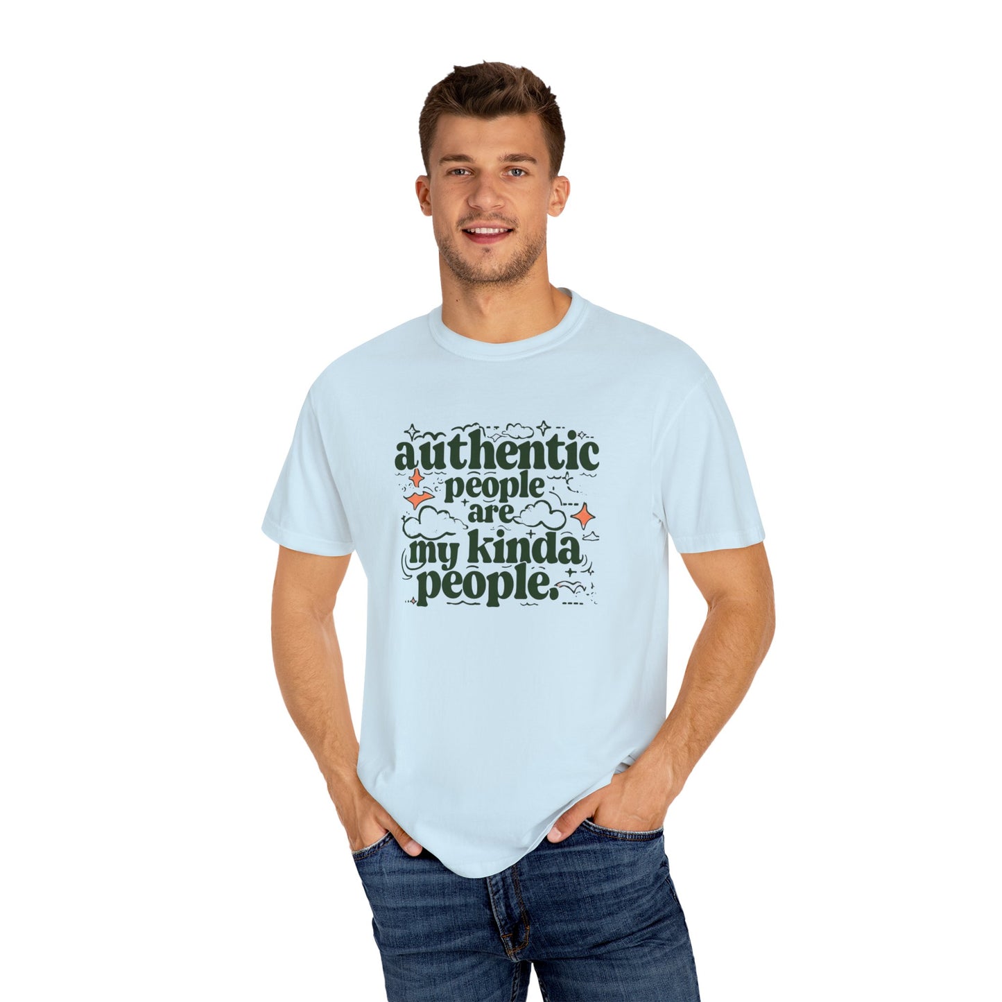 Authentic People T-shirt, Unisex Garment-Dyed Tee