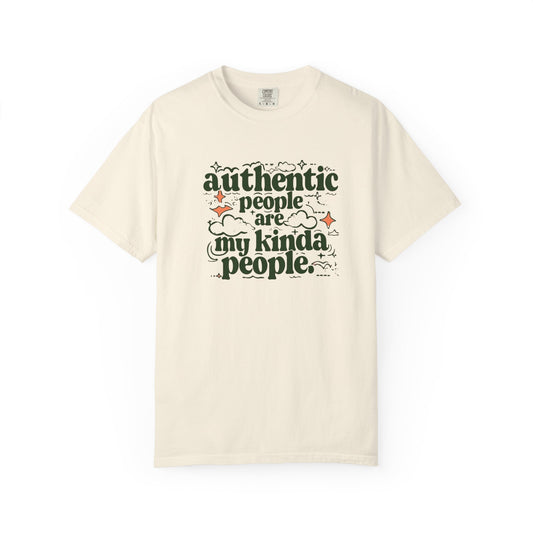 Authentic People T-shirt, Unisex Garment-Dyed Tee