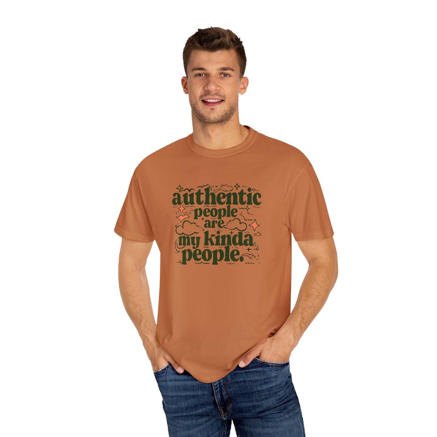Authentic People T-shirt, Unisex Garment-Dyed Tee