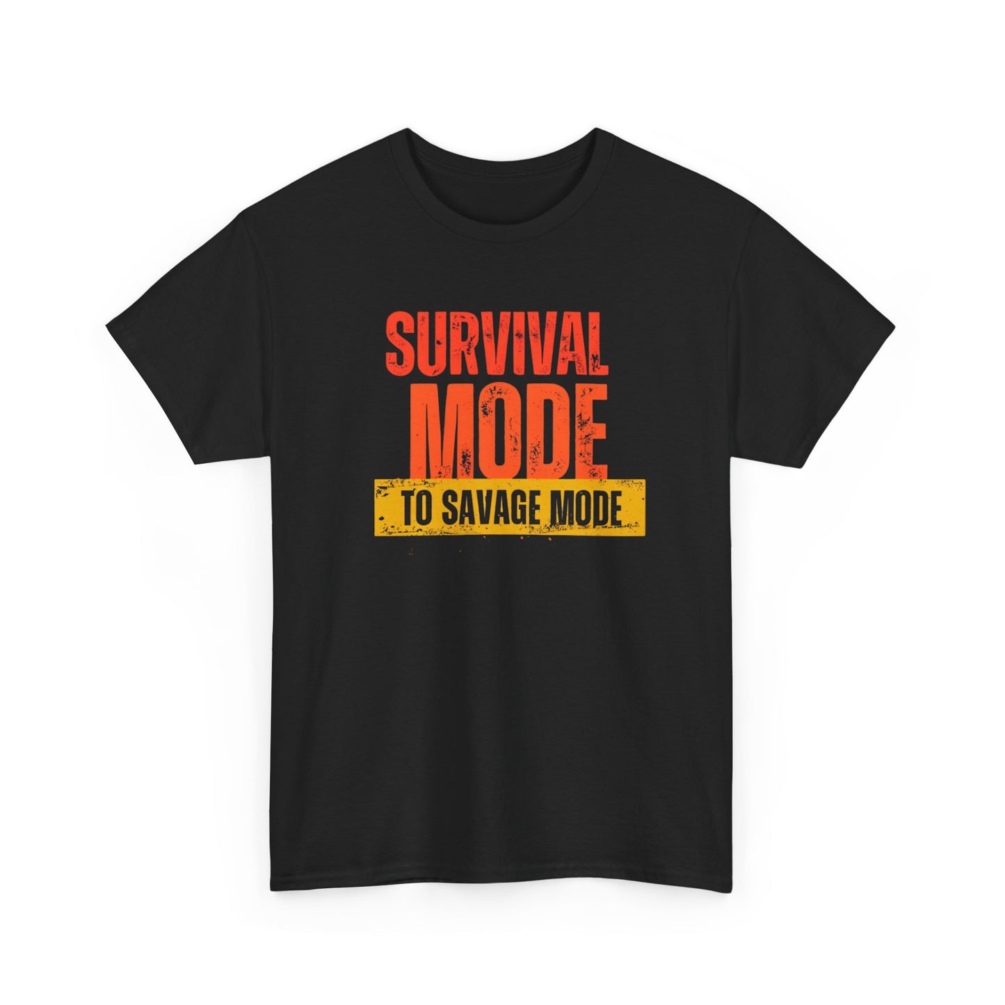 Survival Mode Unisex Heavy Cotton Tee, Motivational Shirt, Savage Mode Tee, Casual Gift, Fitness Wear, Everyday Style