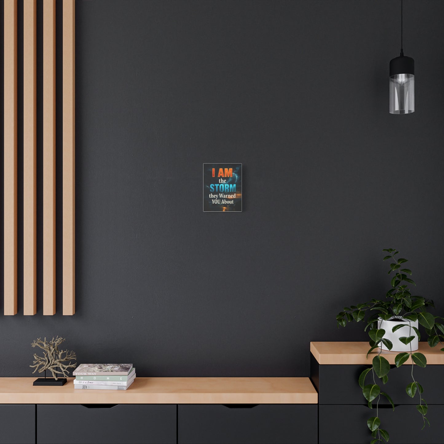 Motivational Wall Art Canvas - 'I Am the Storm They Warned You About'