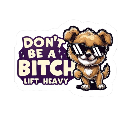 Motivational Dog Gym Kiss-Cut Stickers, Fitness Decals, Laptop Stickers, Gym Decor, Workout Motivation