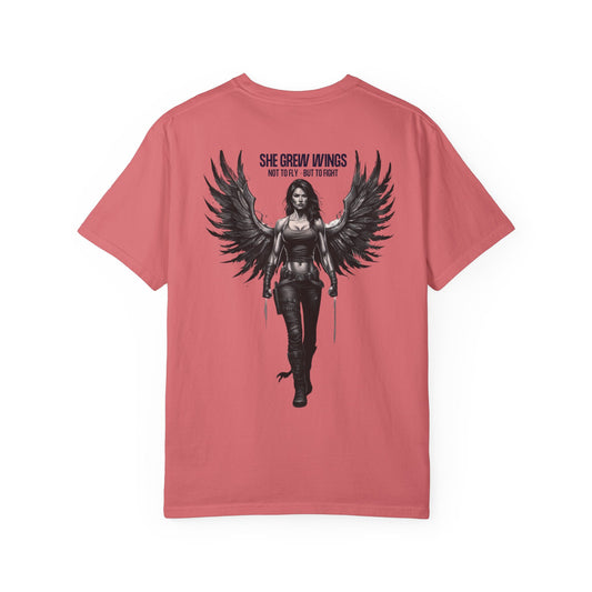 Fierce Empowerment T-Shirt - She Grew Wings Art, Unisex Shirt, Gift for Her, Inspirational Graphic Tee, Motivational Wear