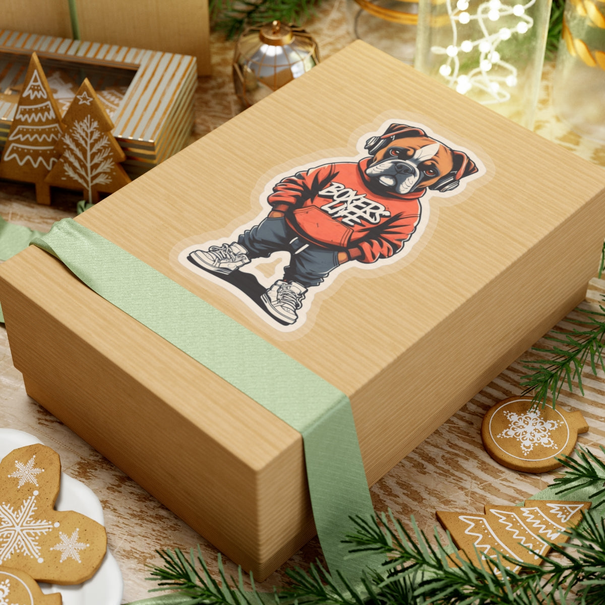 Cool Boxer Dog Kiss-Cut Stickers | Perfect for Dog Lovers, Laptop Decor, Gifts, Pet Accessories, and Wall Decor
