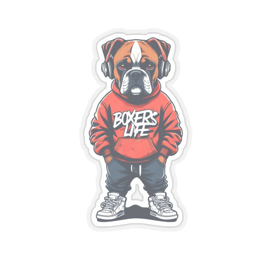 Cool Boxer Dog Kiss-Cut Stickers | Perfect for Dog Lovers, Laptop Decor, Gifts, Pet Accessories, and Wall Decor