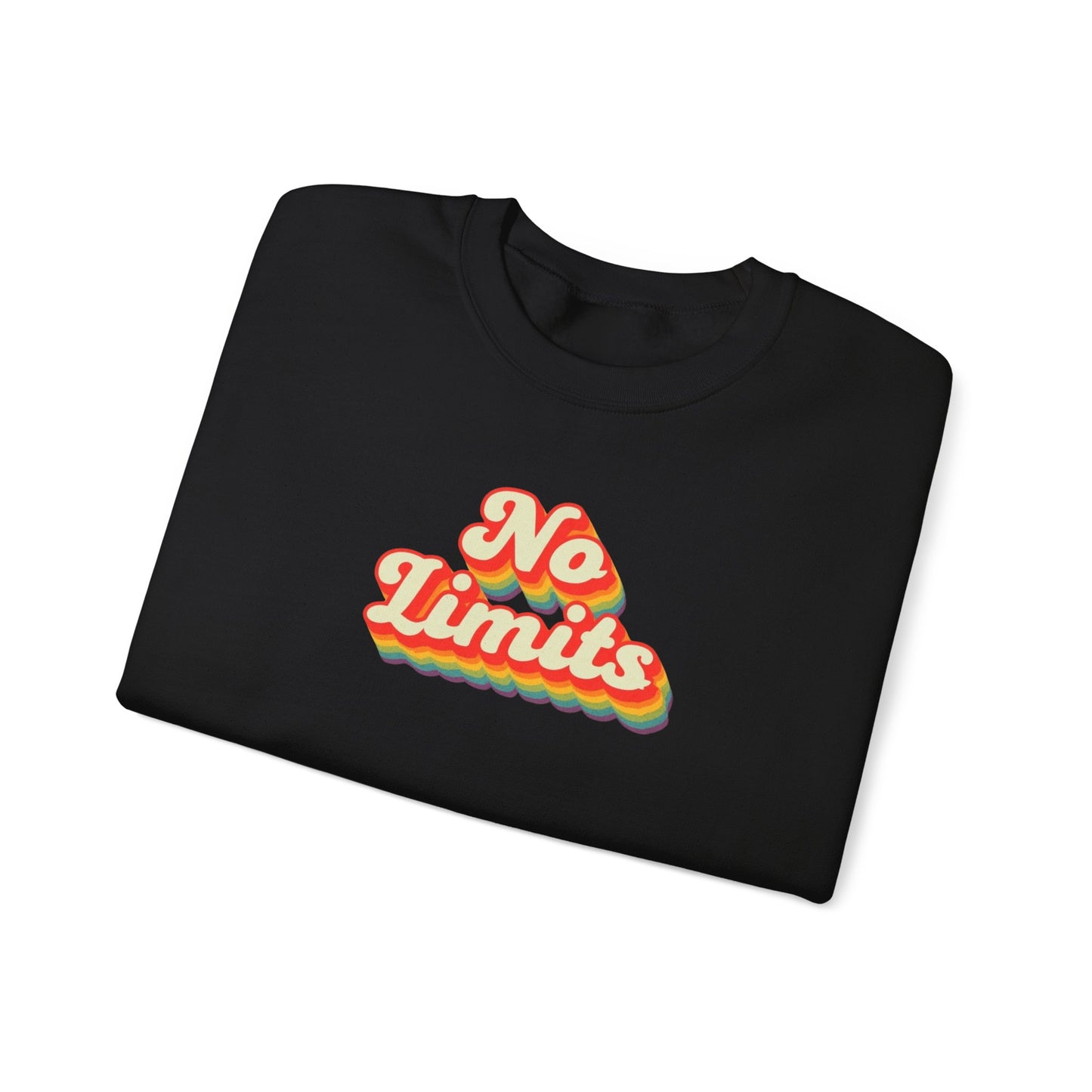 No Limits Crewneck Sweatshirt, Cozy Unisex Sweatshirt, Motivational Gift, Fall Fashion, Inspirational Wear, Perfect for Any Occasion