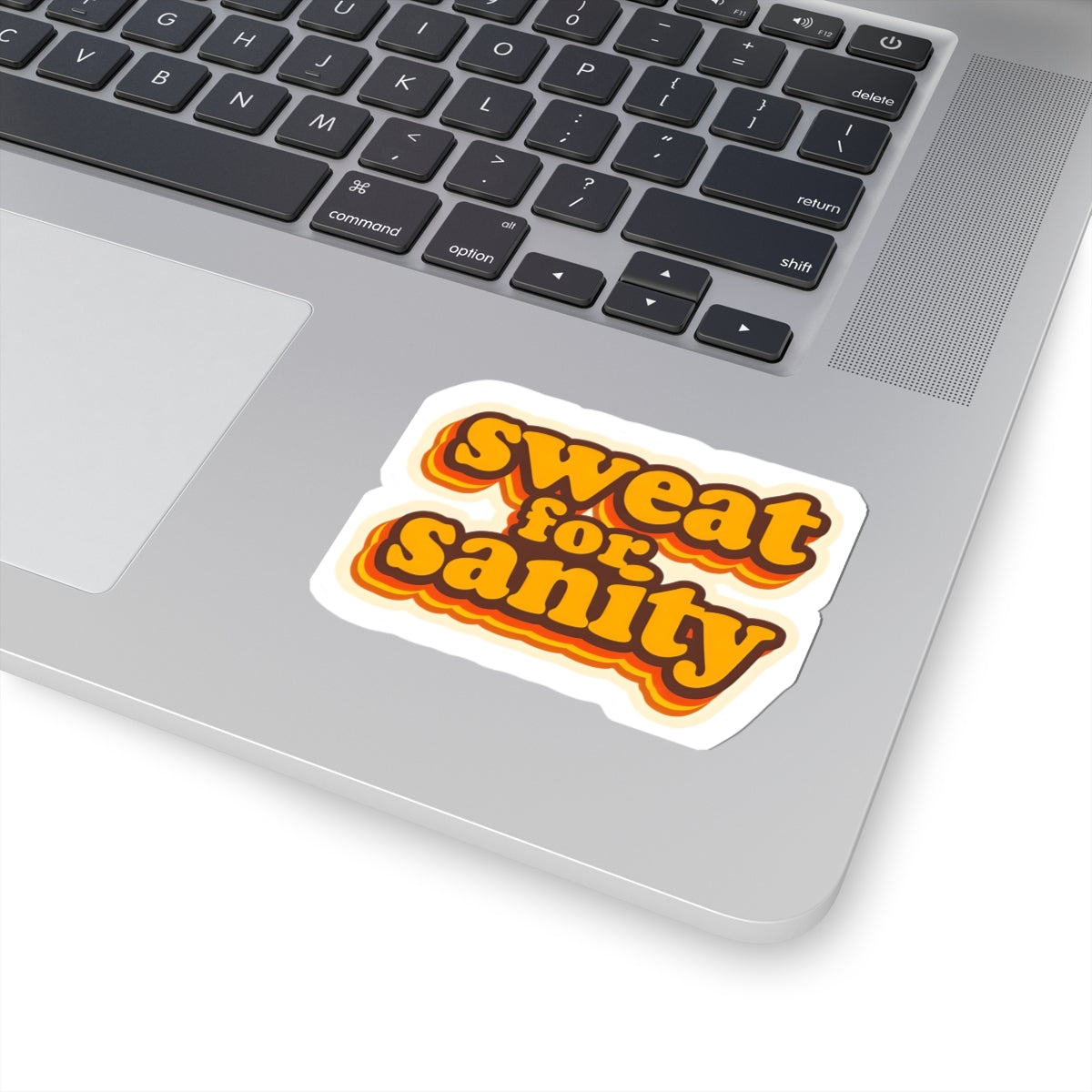 Retro Inspired 'Sweat for Sanity' Kiss-Cut Stickers - Fun Laptop Decals, Cute Gifts for Friends, Journal Stickers, Vintage Vibe
