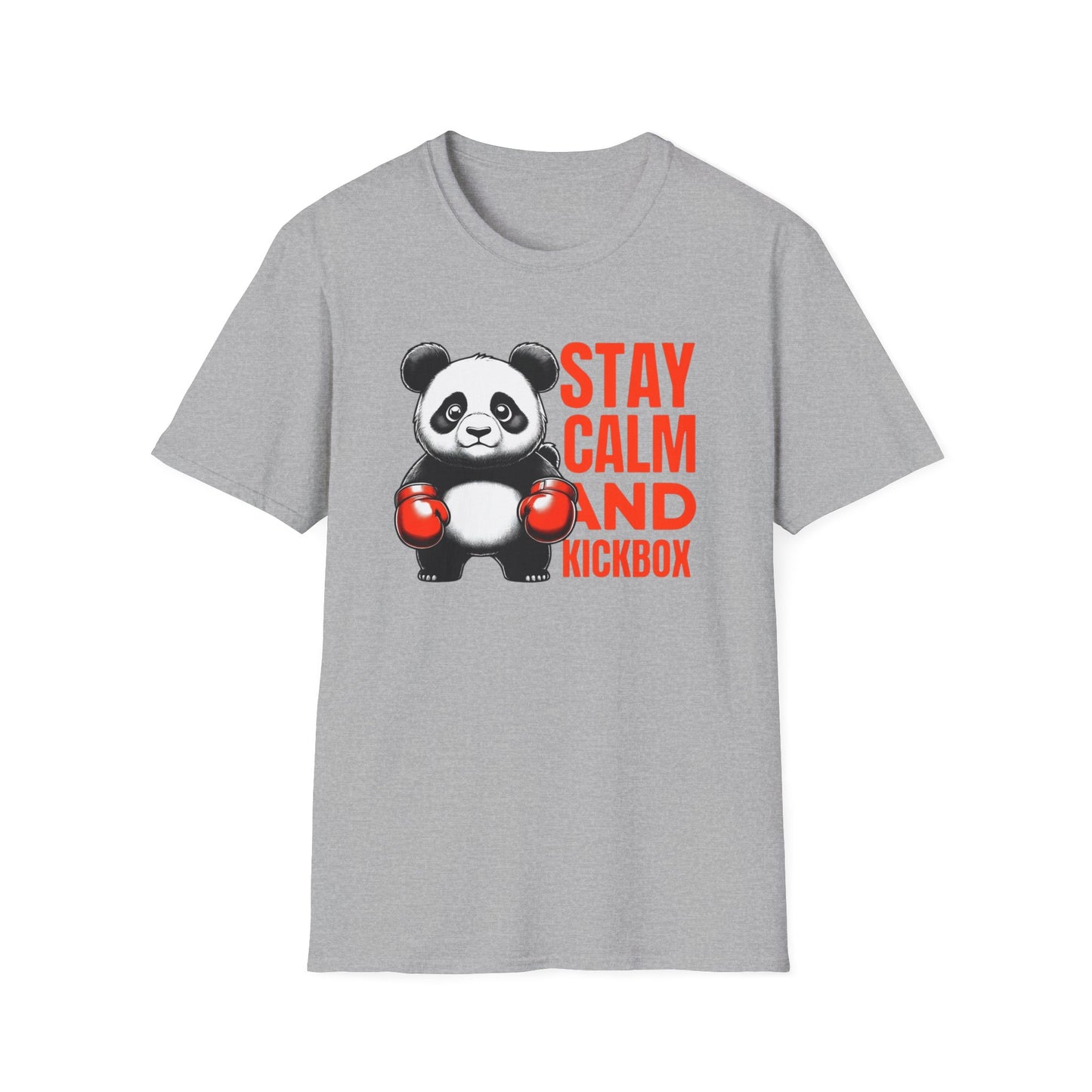 Stay Calm and Kickbox Panda T-Shirt, Funny Workout Shirt,