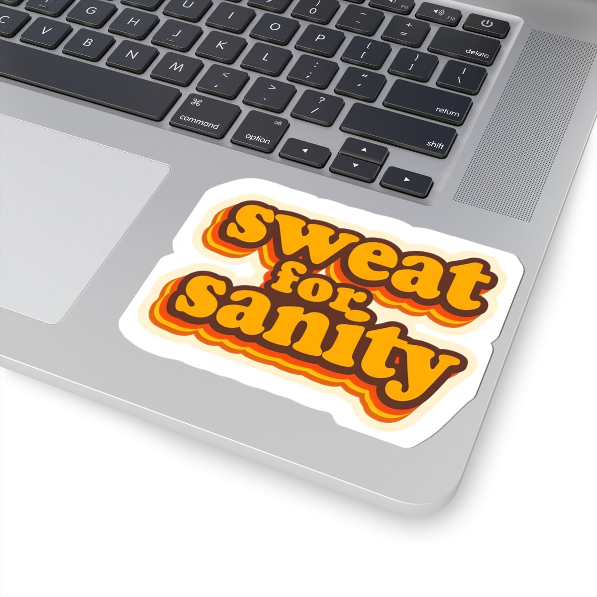 Retro Inspired 'Sweat for Sanity' Kiss-Cut Stickers - Fun Laptop Decals, Cute Gifts for Friends, Journal Stickers, Vintage Vibe