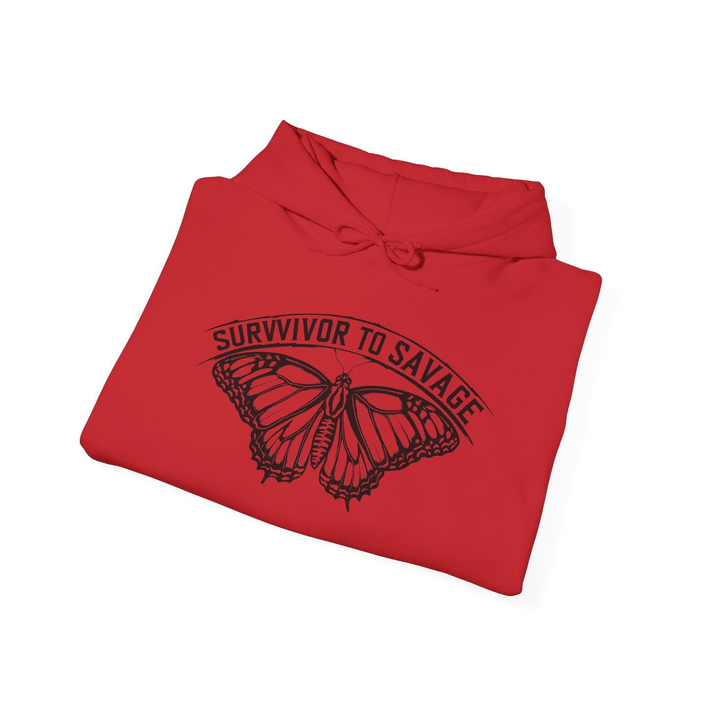 Survivor to Savage Hoodie, Inspirational Sweatshirt, Motivational Apparel, Unisex Gift, Cozy Layer for Every Occasion