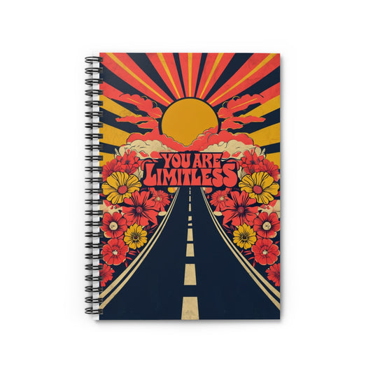 You Are Limitless Spiral Notebook - Colorful Floral Design for Inspiration and Creativity