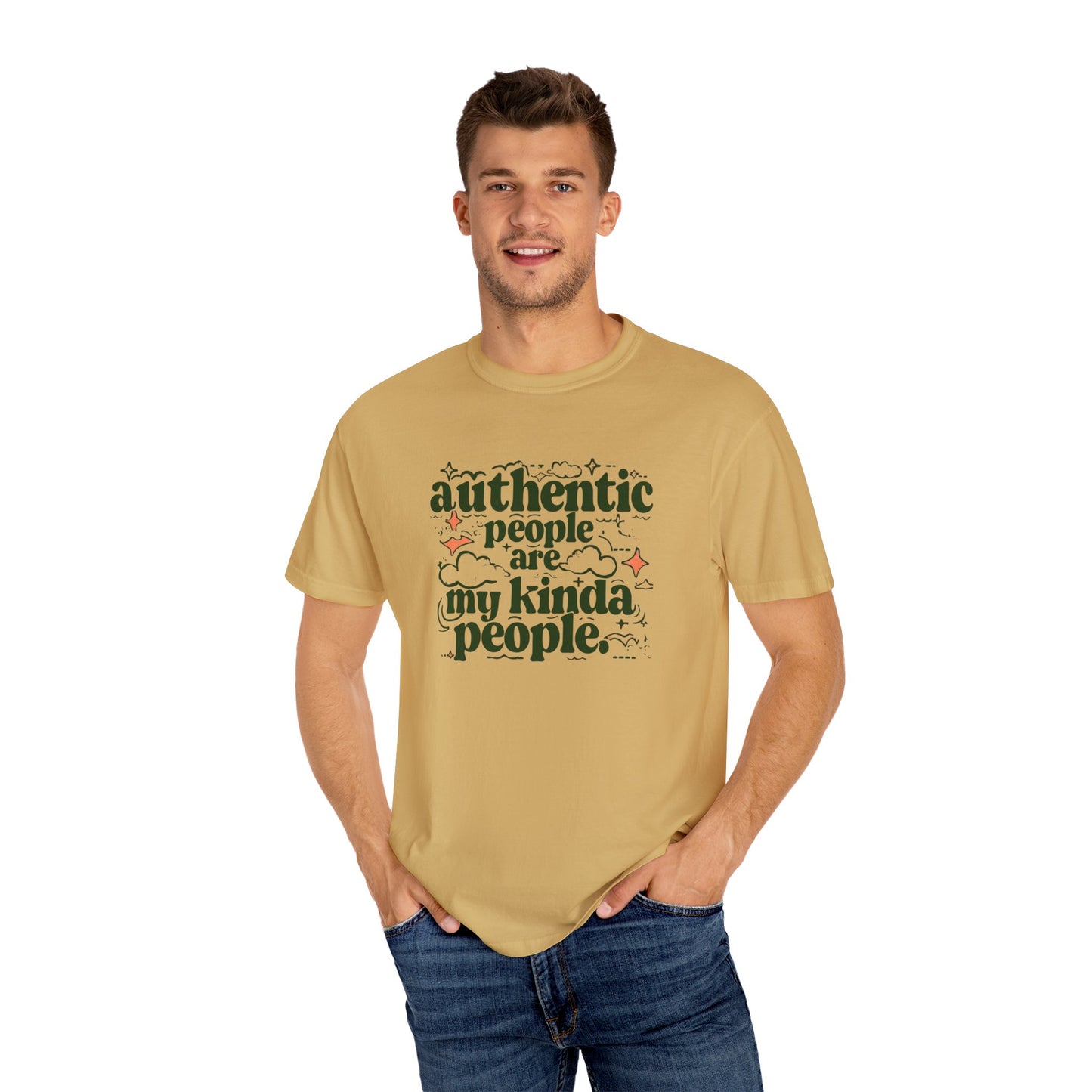 Authentic People T-shirt, Unisex Garment-Dyed Tee